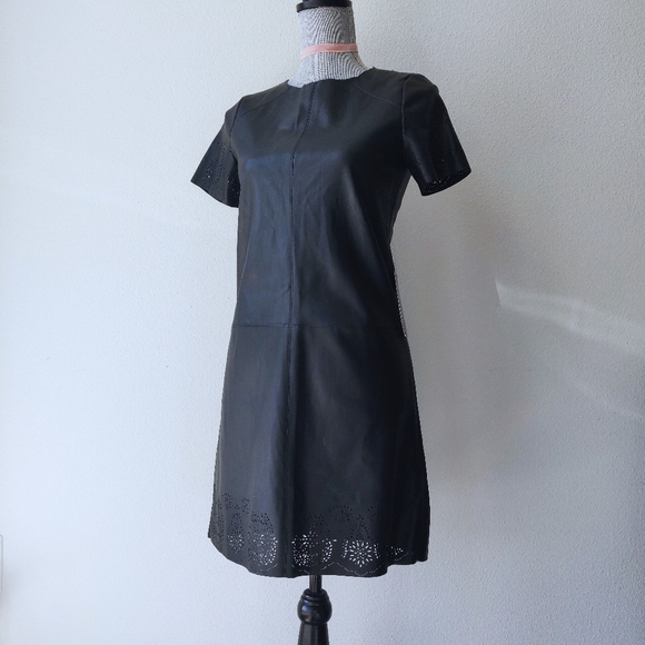 Zara | Dresses | Zara Vegan Leather Dress | Poshmark